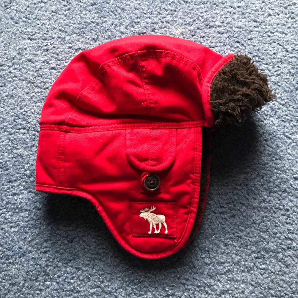 Abercrombie and Fitch Red Trapper Snow Hat!!❄️❄️